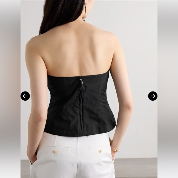 NWT Apiece Apart Todo Strapless Organic Cotton-Poplin Top - Picture 6 of 10